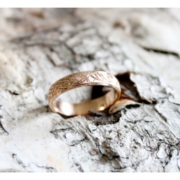 Abielusõrmus - mustriga 4.5mm