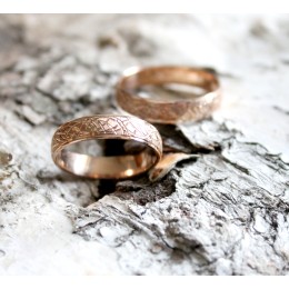 Abielusõrmus - mustriga 4.5mm