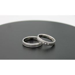 Abielusõrmuste komplekt hõbedast - tsirkoonidega