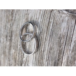 Abielusõrmuste komplekt hõbedast - laineline graveering Abielusõrmuste komplekt hõbedast - laineline graveering