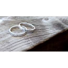 Abielusõrmuste komplekt hõbedast - 3,5mm laius Abielusõrmuste komplekt hõbedast - 3,5mm laius