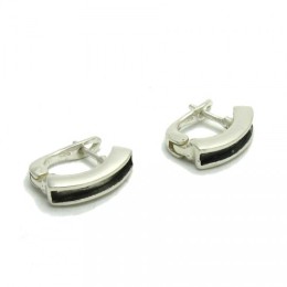 Hõbekõrvarõngad - tume triip