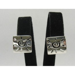 Hõbekõrvarõngad - päike 2