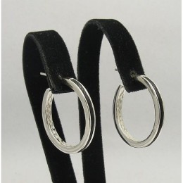 Hõbekõrvarõngad - rõngad nahaga