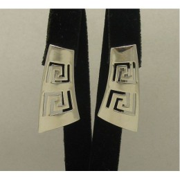 Hõbekõrvarõngad - ristkülik spiraaliga