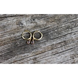 Hõbekõrvarõngad - kullatud, sünteetilise sultaniidiga