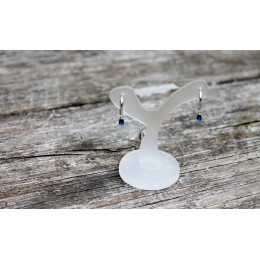 Hõbekõrvarõngad - sinised tilga tsirkoonid
