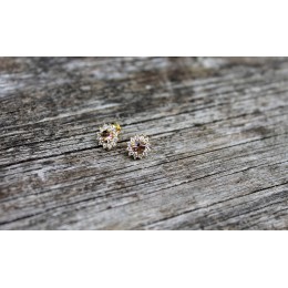 Hõbekõrvarõngad - sultaniidi ja tsirkoonidega