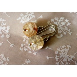 Hõbekõrvarõngad - naturaalse tsitriiniga komplekt