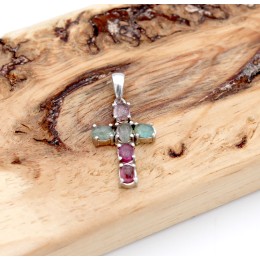 Hõberipats - rist turmaliinidega