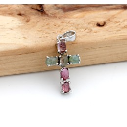 Hõberipats - rist turmaliinidega