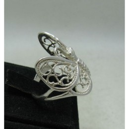 Hõbesõrmus -  filigraan liblikas