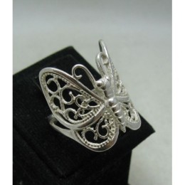 Hõbesõrmus -  filigraan liblikas