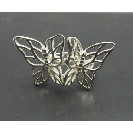 Hõbesõrmus - kaks liblikat