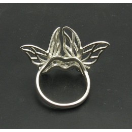 Hõbesõrmus - kaks liblikat