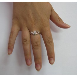 Kihlasõrmus - süda tsirkooniga 2 Kihlasõrmus - süda tsirkooniga 2