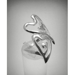 Hõbesõrmus - 2 südant