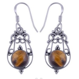 Hõbekõrvarõngad - tiigrisilmaga 2