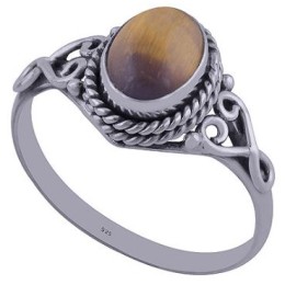 Hõbesõrmus - tiigrisilm 3