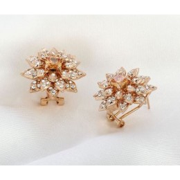 Kõrvarõngad - suured lilled, shampanja