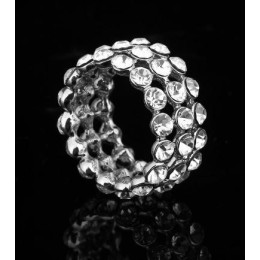 Sõrmus - valged kristallid