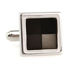 Mansetinööbid - tumepruun ruut