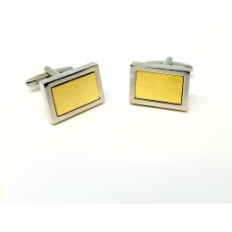 Mansetinööbid - matt kuldne ristkülik Mansetinööbid - matt kuldne ristkülik