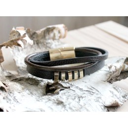 Käekett - punutud laiem pruuniga