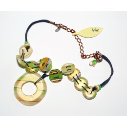 Kaelakee - Lalo orna suurem Retro in Green