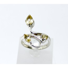 Hõbesõrmus - tsitriiniga 2