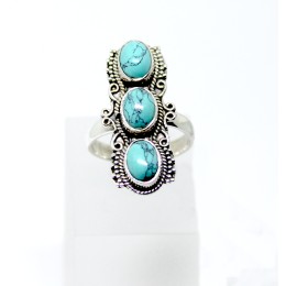 Hõbesõrmus - türkiisiga