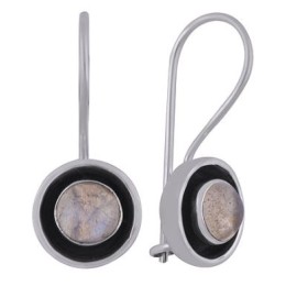 Hõbekõrvarõngad - labradoriidiga