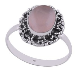 Hõbesõrmus - roosa kvartsiga 3