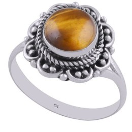 Hõbesõrmus - tiigrisilm 2