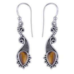 Hõbekõrvarõngad - tiigrisilmaga 4