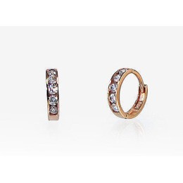 Ümmarguse kinnisega kullast kõrvarõngad 1200183(Au-R)_CZ