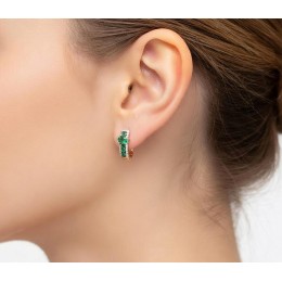 'Inglise' sulguriga kullast kõrvarõngad 1200971(Au-R+PRh-W+PRh-Bk)_DI+EM