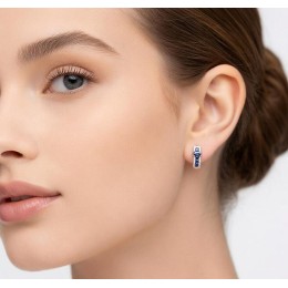 'Inglise' sulguriga kullast kõrvarõngad 1200971(Au-R+PRh-W+PRh-Bk)_DI+SA