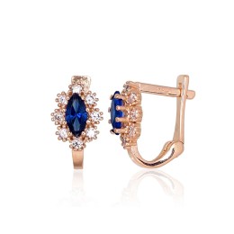 'Inglise' sulguriga kullast kõrvarõngad 1201325(Au-R)_CZ+CZ-B