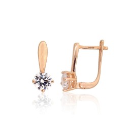 'Inglise' sulguriga kullast kõrvarõngad 1201456(Au-R)_CZ
