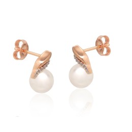 Kullast naelkõrvarõngad 1201486(Au-R+PRh-W)_DI+PE