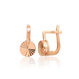 'Inglise' sulguriga kullast kõrvarõngad 1201508(Au-R)