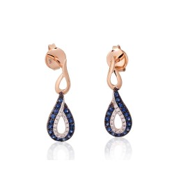 Kullast naelkõrvarõngad 1201552(Au-R+PRh-W+PRh-Bk)_DI+SA