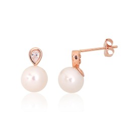 Kullast naelkõrvarõngad 1201566(Au-R)_CZ+PE