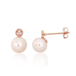 Kullast naelkõrvarõngad 1201567(Au-R)_CZ+PE