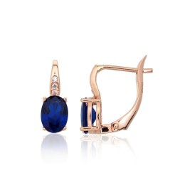 'Inglise' sulguriga kullast kõrvarõngad 1201633(Au-R)_CZ+CZ-B