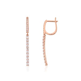 'Inglise' sulguriga kullast kõrvarõngad 1201706(Au-R)_CZ