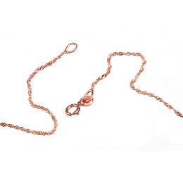 Kuldkett Singapore 1 mm , kantide teemanttöötlus 1400030(Au-R)