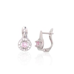 'Inglise' sulguriga hõbekõrverõngad 2200789(PRh-Gr)_CZ+CZ-PI