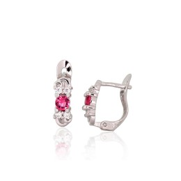 'Inglise' sulguriga hõbekõrverõngad 2200979(PRh-Gr)_CZ+CZ-RO